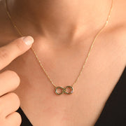 14ct Gold Infinity Necklace | Elegant Gold Pendant with Chain | Symbol of Eternity and Love - Kolié