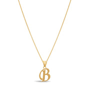 14ct Gold Initial B Pendant | Personalised Gold Alphabet Charm | Meaningful Gift | Pendant Only - Kolié