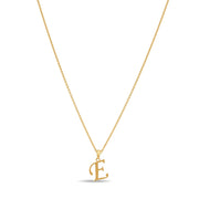 14ct Gold Initial E Pendant | Personalised Gold Alphabet Charm | Meaningful Gift | Pendant Only - Kolié