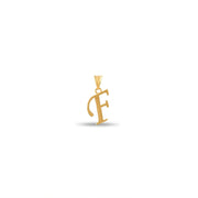 14ct Gold Initial F Pendant | Personalised Gold Alphabet Charm | Meaningful Gift | Pendant Only - Kolié