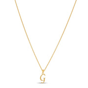 14ct Gold Initial G Pendant | Personalised Gold Alphabet Charm | Meaningful Gift | Pendant Only - Kolié