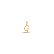 14ct Gold Initial G Pendant | Personalised Gold Alphabet Charm | Meaningful Gift | Pendant Only - Kolié