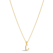 14ct Gold Initial L Pendant | Personalised Gold Alphabet Charm | Meaningful Gift | Pendant Only - Kolié