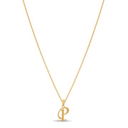 14ct Gold Initial P Pendant | Personalised Gold Alphabet Charm | Meaningful Gift | Pendant Only - Kolié