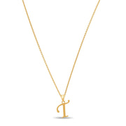 14ct Gold Initial T Pendant | Personalised Gold Alphabet Charm | Meaningful Gift | Pendant Only - Kolié