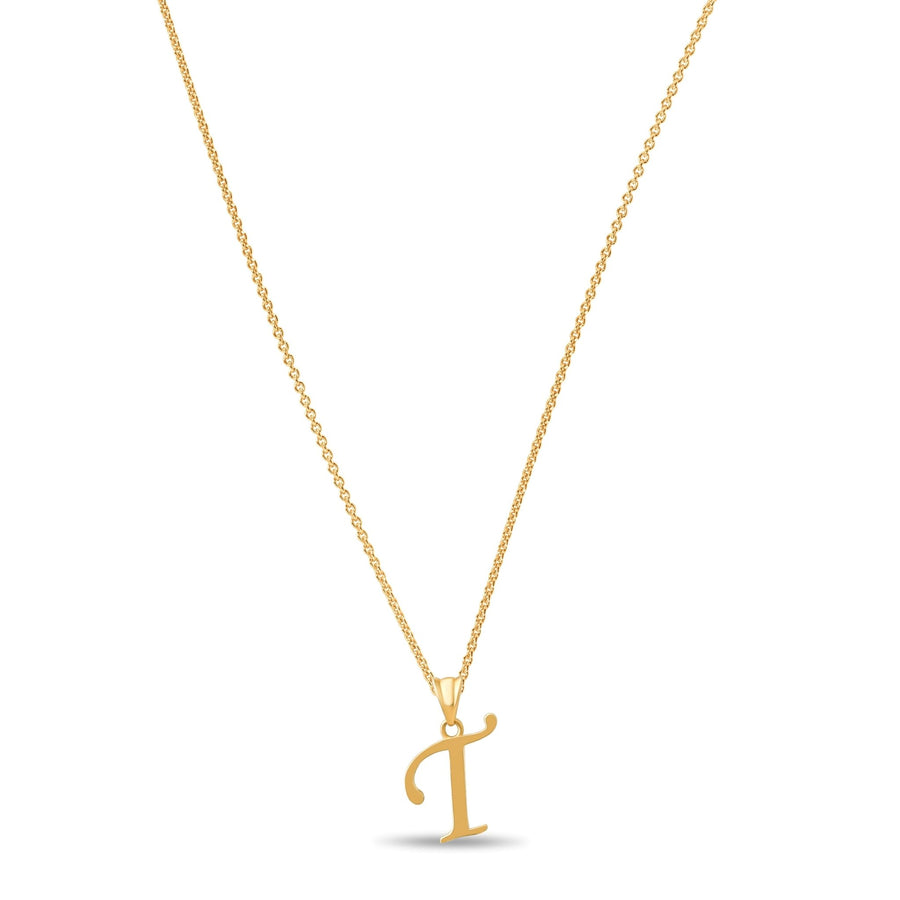 14ct Gold Initial T Pendant | Personalised Gold Alphabet Charm | Meaningful Gift | Pendant Only - Kolié