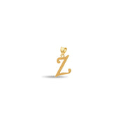 14ct Gold Initial Z Pendant | Personalised Gold Alphabet Charm | Meaningful Gift | Pendant Only - Kolié