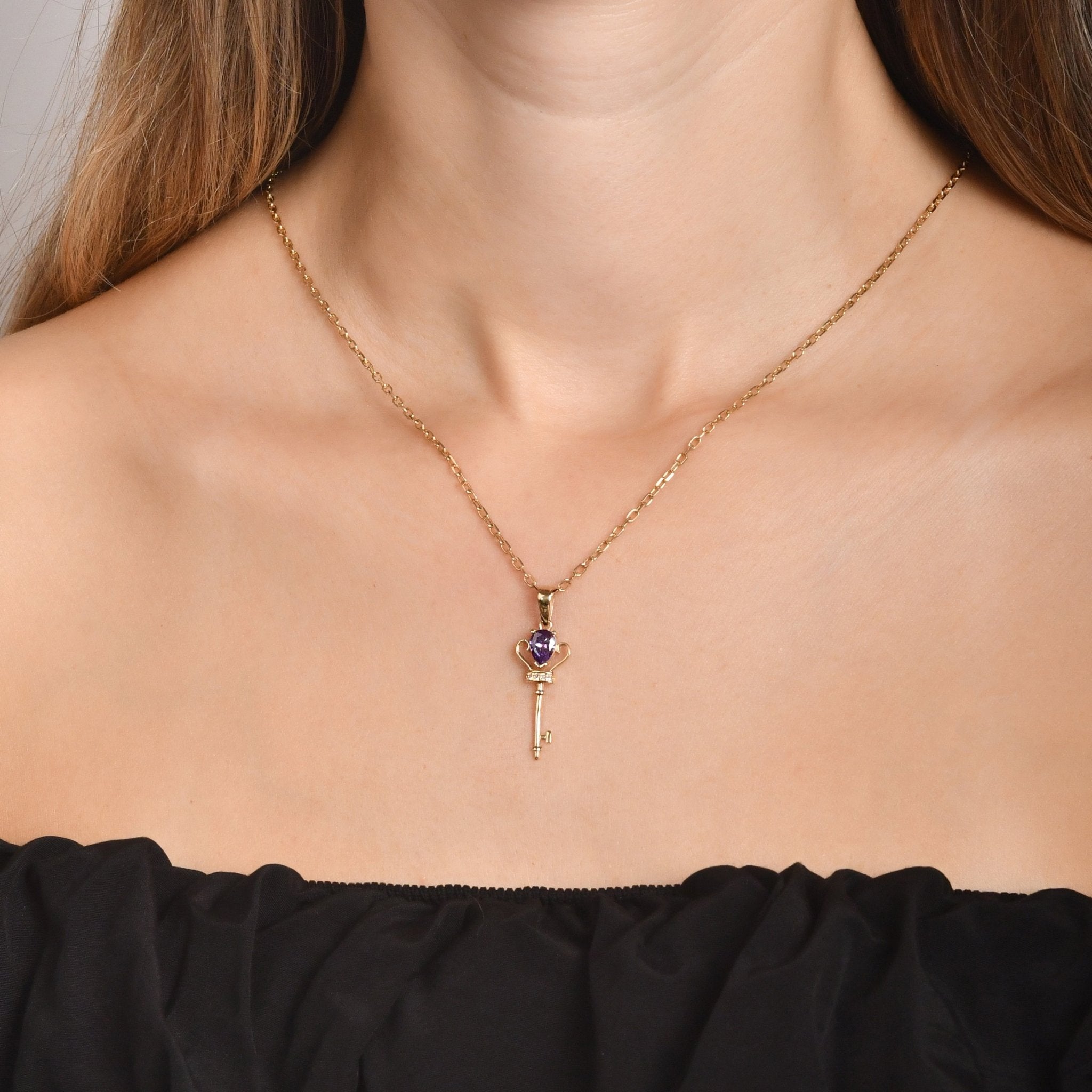 14ct Gold Key of Edinburgh Pendant - Kolié Fine Jewellery