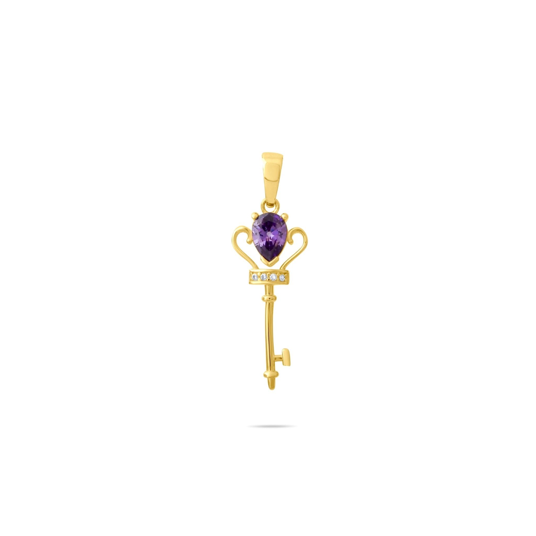 14ct Gold Key of Edinburgh Pendant - Kolié Fine Jewellery