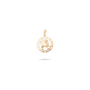 14ct Gold Leo Zodiac Pendant – Hallmarked by Edinburgh Assay Office – Astrology Gift - Pendant Only - Kolié