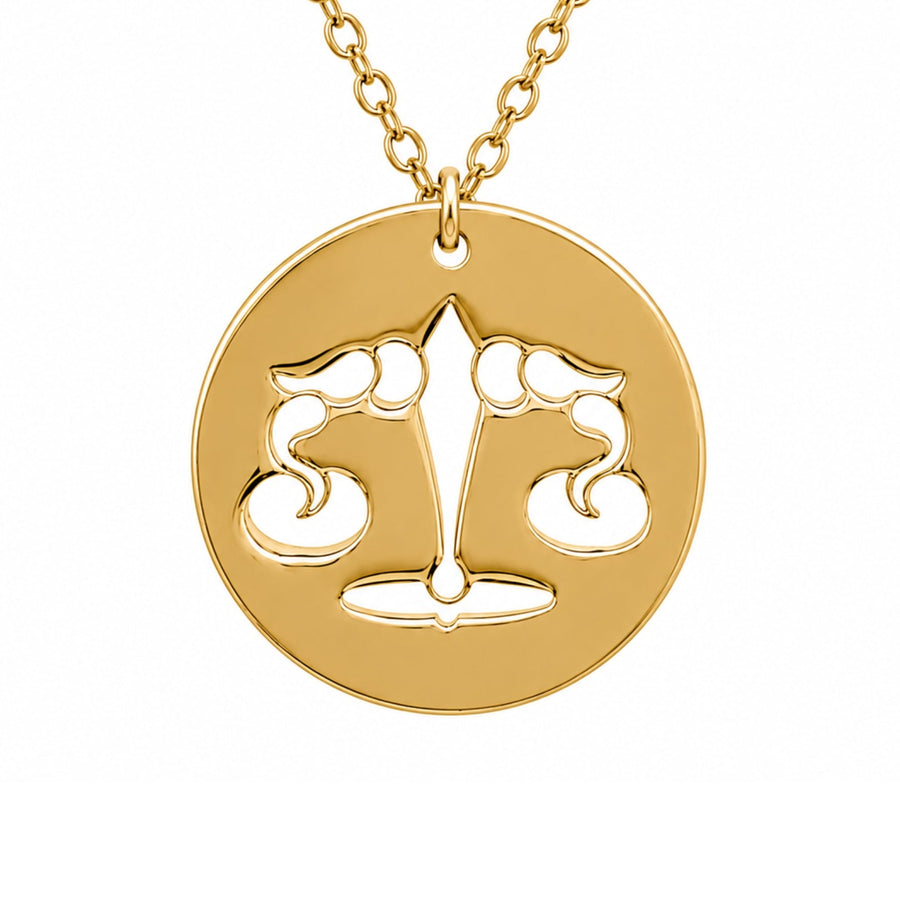 14ct Gold Libra Necklace - Kolié Fine Jewellery
