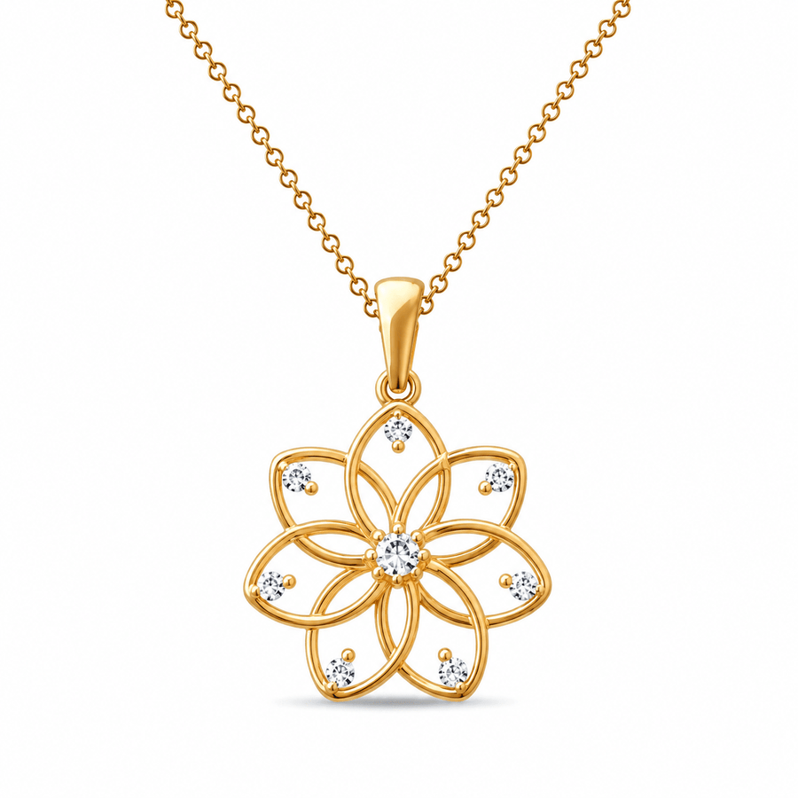14ct Gold Lotus Pendant - Pendant Only - Kolié Fine Jewellery