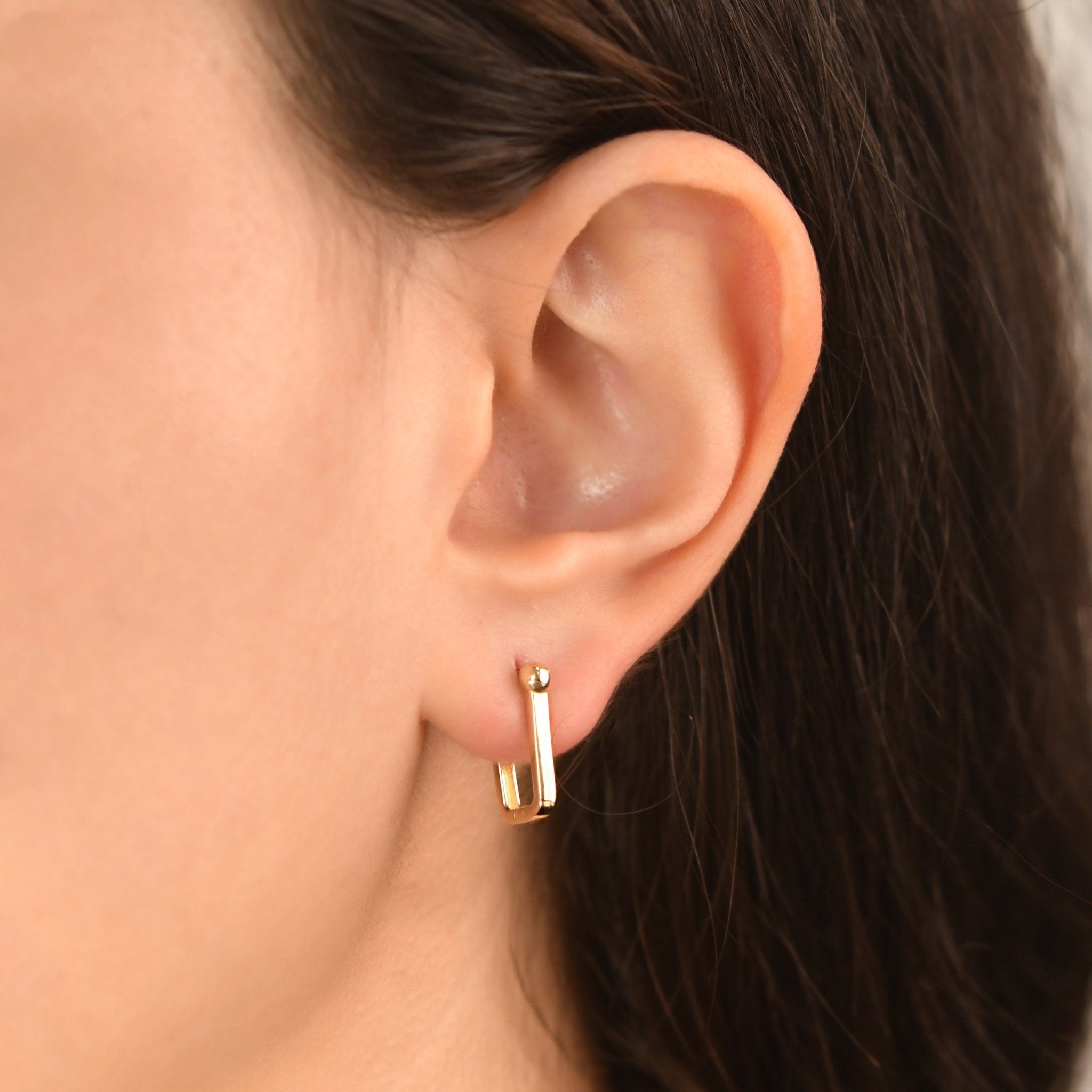 14ct Gold Minimalist Hoop Earrings for Women – Sleek and Modern Design - Kolié