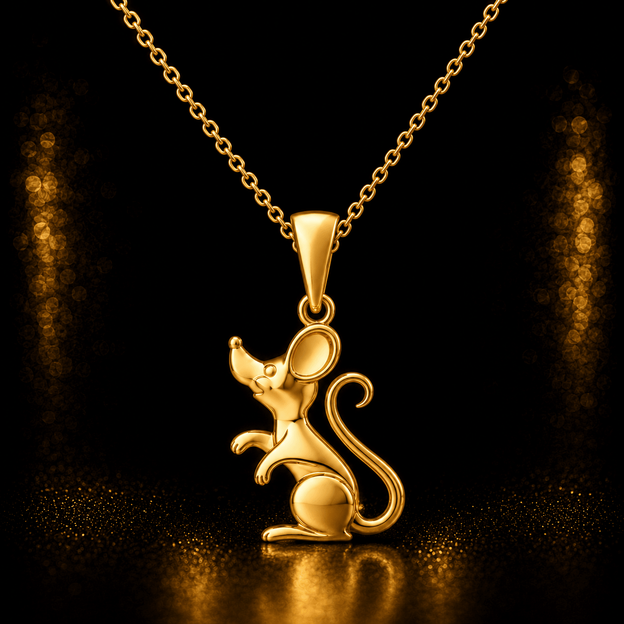 14ct Gold Mouse Pendant – Pendant Only - Kolié Fine Jewellery