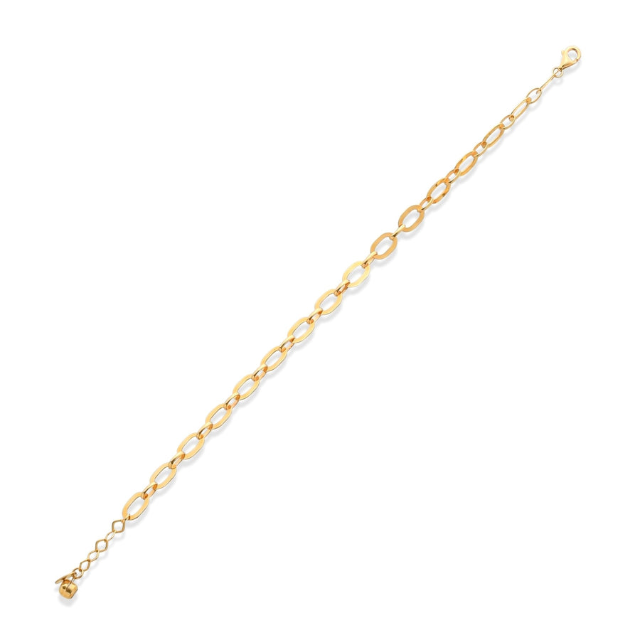 14ct Gold Open Link Chain Bracelet for Women – Elegant 14 Carat Gold Bracelet, Perfect Gift for Her - Kolié