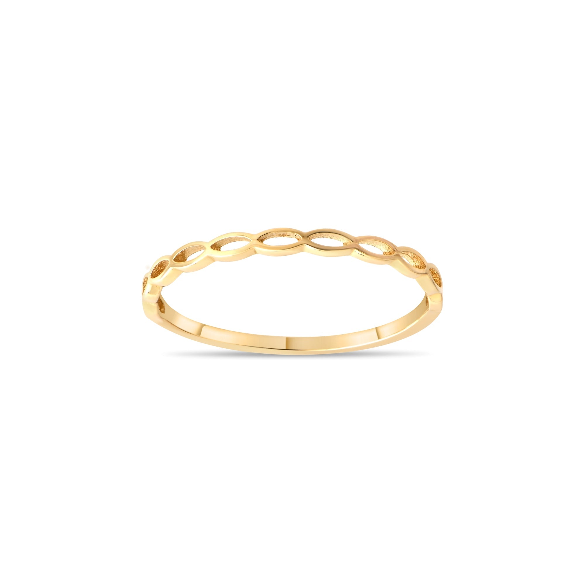 14ct Gold Open Loop Ring – Size N - Kolié Fine Jewellery