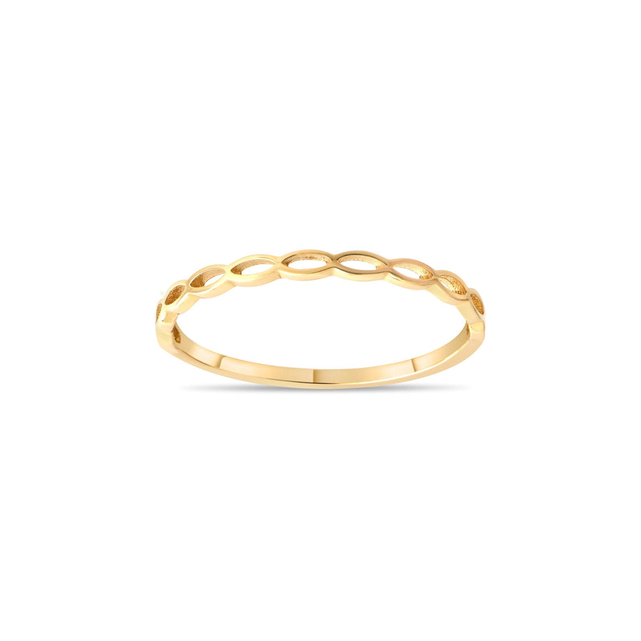 14ct Gold Open Loop Ring – Size N - Kolié Fine Jewellery
