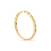 14ct Gold Open Loop Ring – Size N - Kolié Fine Jewellery