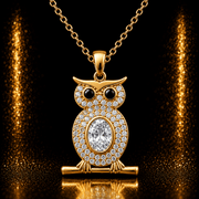 14ct Gold Owl Pendant – Pendant Only - Kolié Fine Jewellery