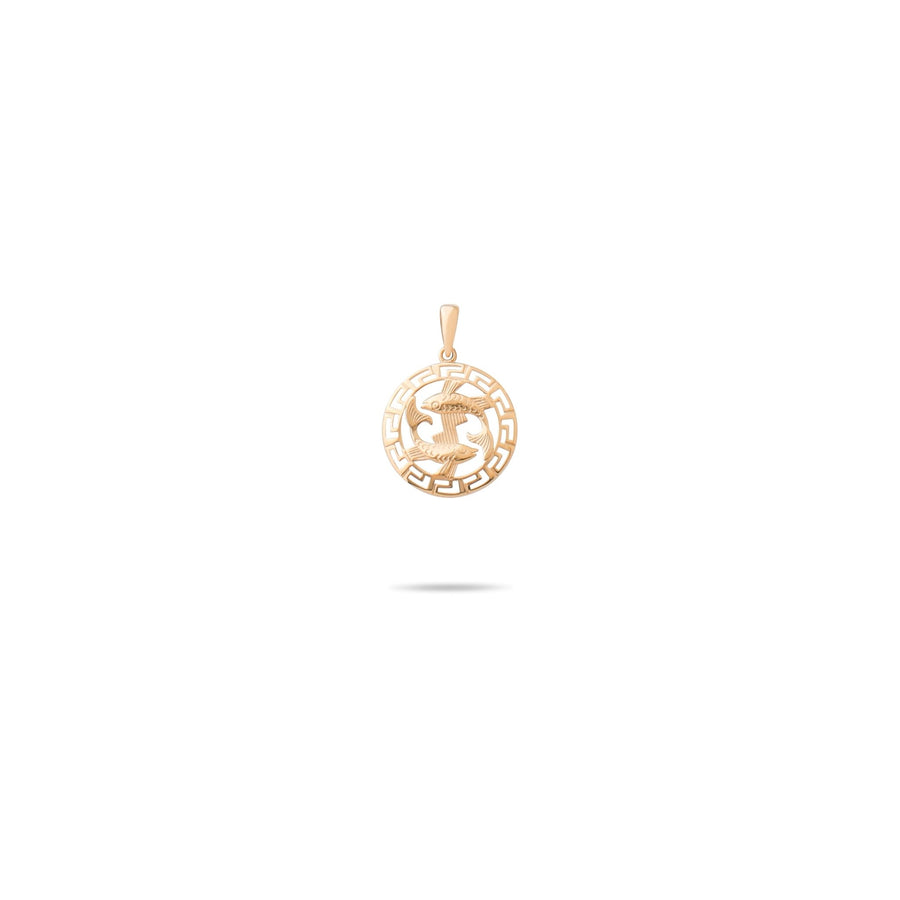 14ct Gold Pisces Zodiac Pendant – Hallmarked by Edinburgh Assay Office – Astrology Gift for Women - Kolié