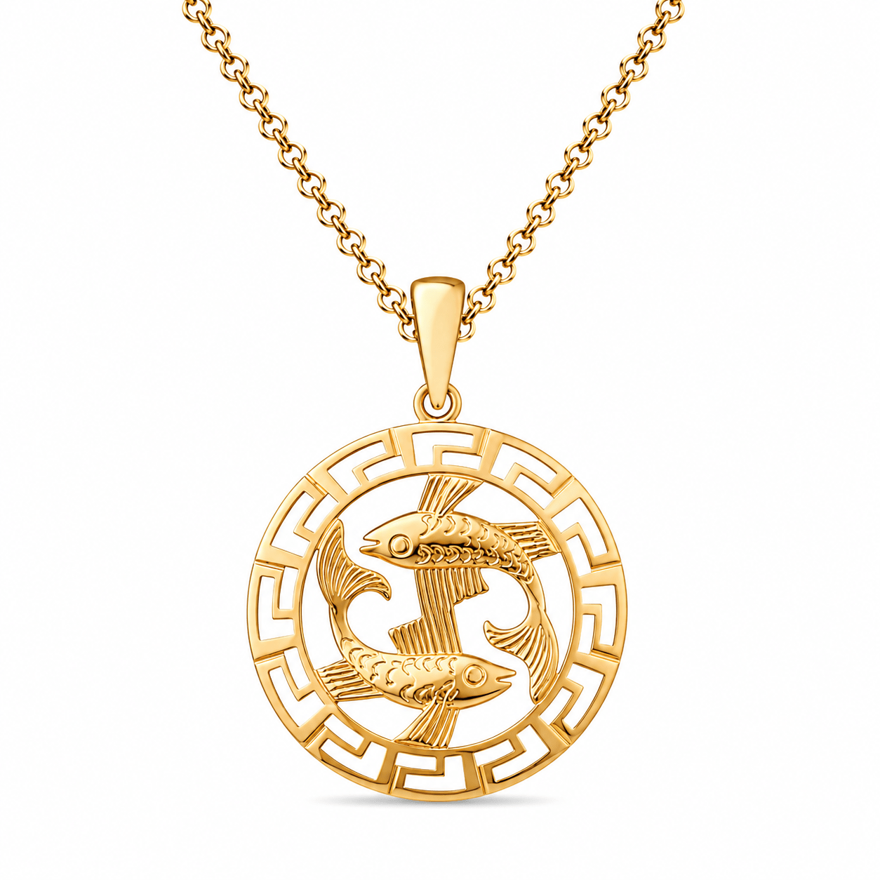 14ct Gold Pisces Zodiac Pendant – Pendant Only - Kolié Fine Jewellery