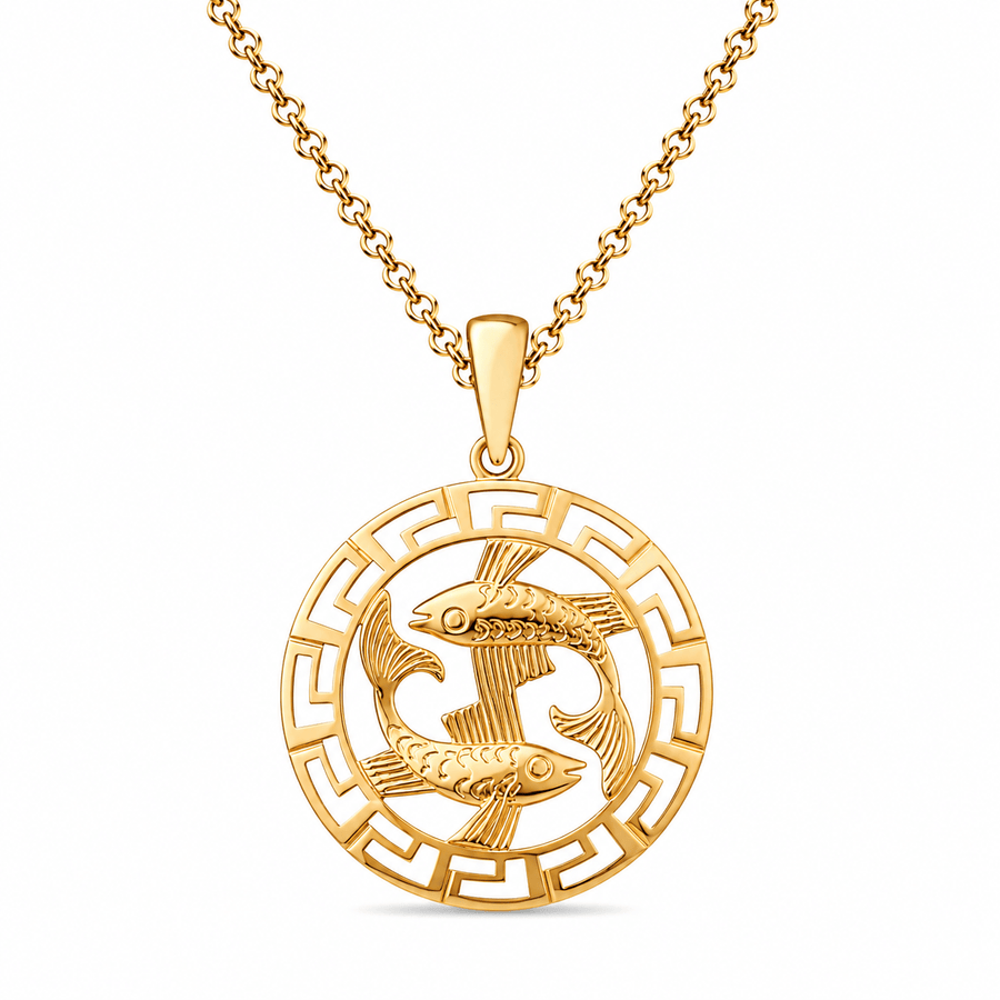 14ct Gold Pisces Zodiac Pendant – Pendant Only - Kolié Fine Jewellery