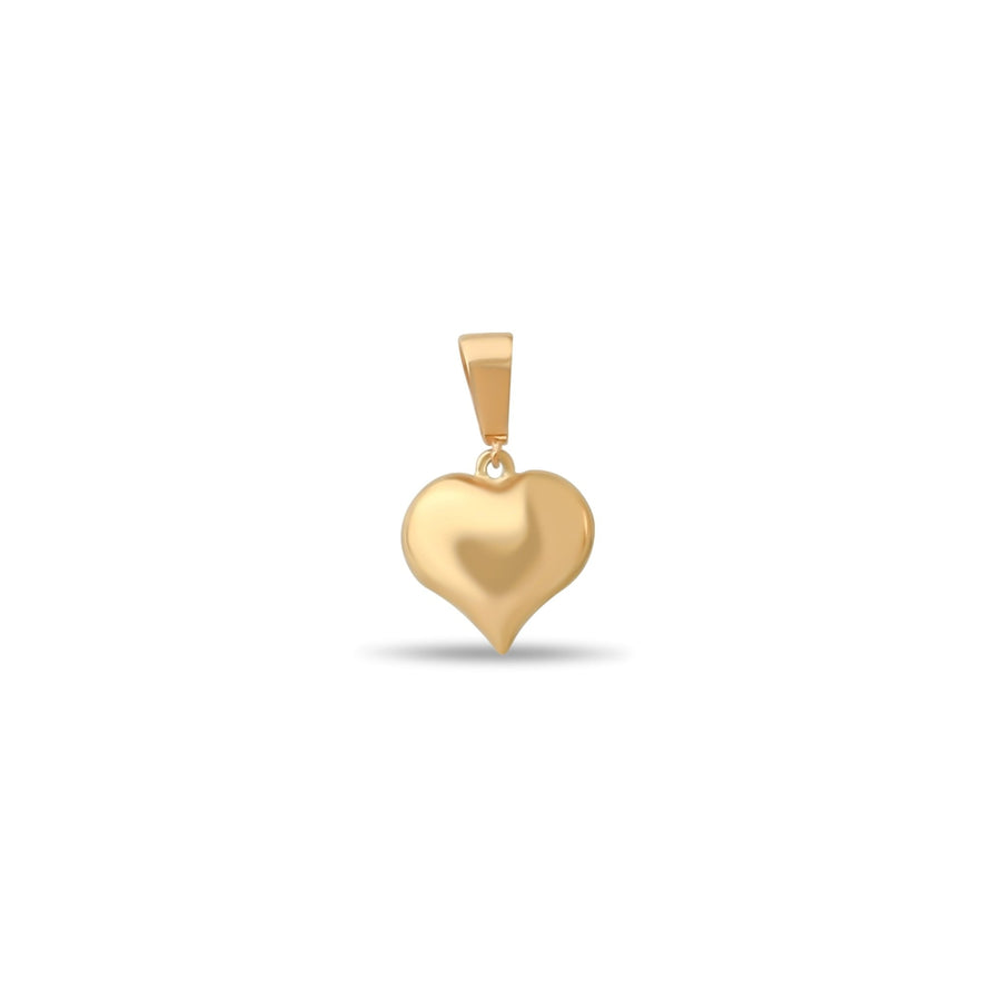 14ct Gold Puffed Heart Pendant for Women | Elegant Gold Charm | Pendant Only - Kolié