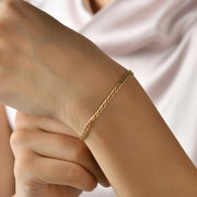 14ct Gold Rope Chain Bracelet - Elegant Solid Gold, Minimalist Design for Women - Kolié