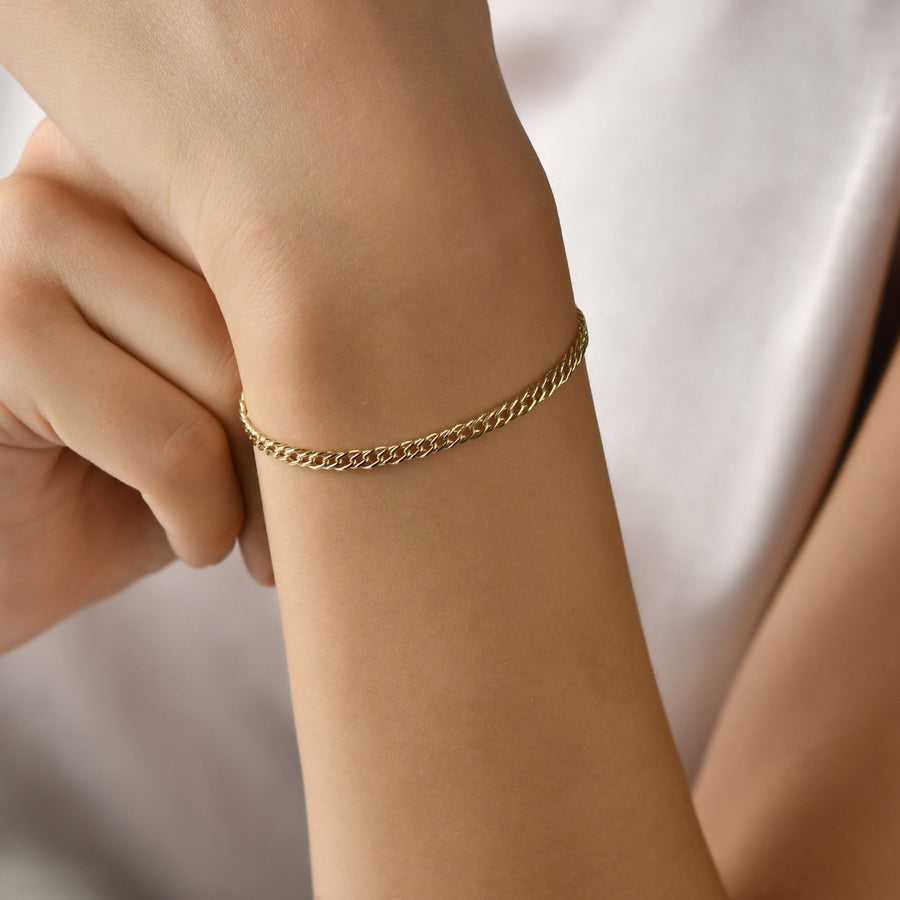 14ct Gold Rope Chain Bracelet - Elegant Solid Gold, Minimalist Design for Women - Kolié