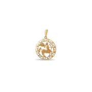 14ct Gold Sagittarius Zodiac Pendant - Astrology Gift for Women - Pendant Only - Kolié