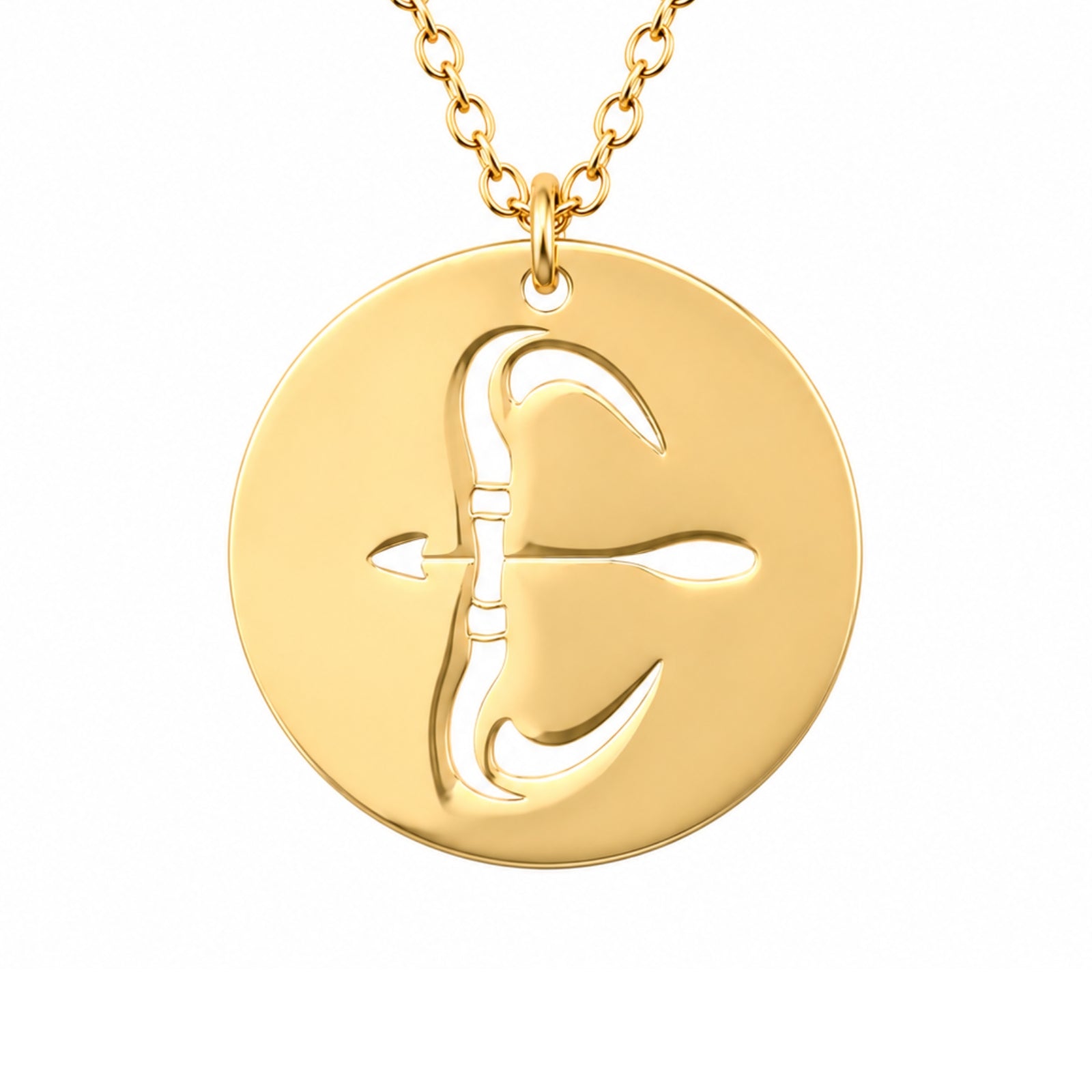 14ct Gold Sagittarius Zodiac Pendant Necklace with Chain - Kolié Fine Jewellery