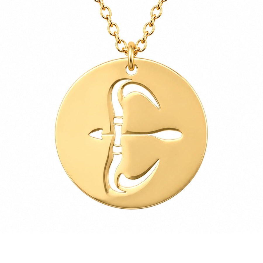 14ct Gold Sagittarius Zodiac Pendant Necklace with Chain - Kolié Fine Jewellery