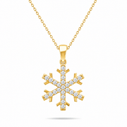 14ct Gold Snowflake Pendant – Pendant Only - Kolié Fine Jewellery