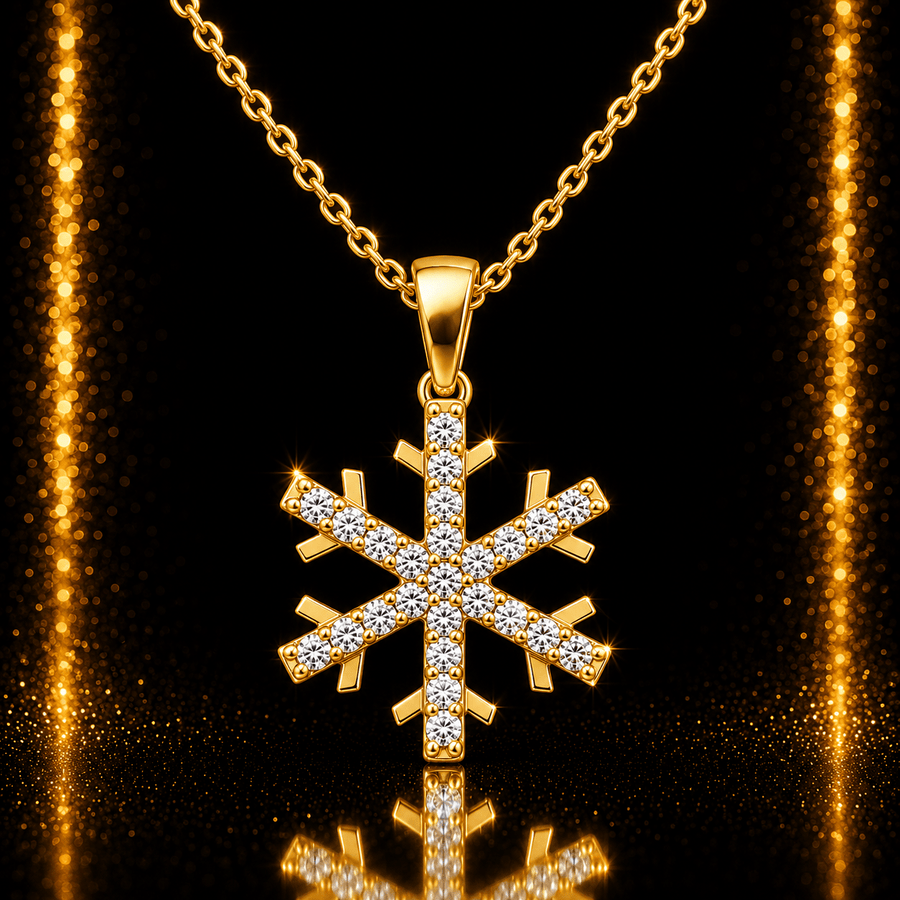 14ct Gold Snowflake Pendant – Pendant Only - Kolié Fine Jewellery