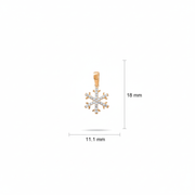 14ct Gold Snowflake Pendant – Pendant Only - Kolié Fine Jewellery