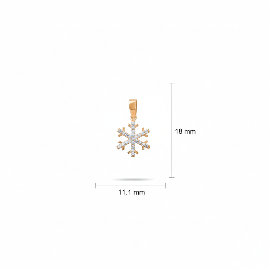 14ct Gold Snowflake Pendant – Pendant Only - Kolié Fine Jewellery