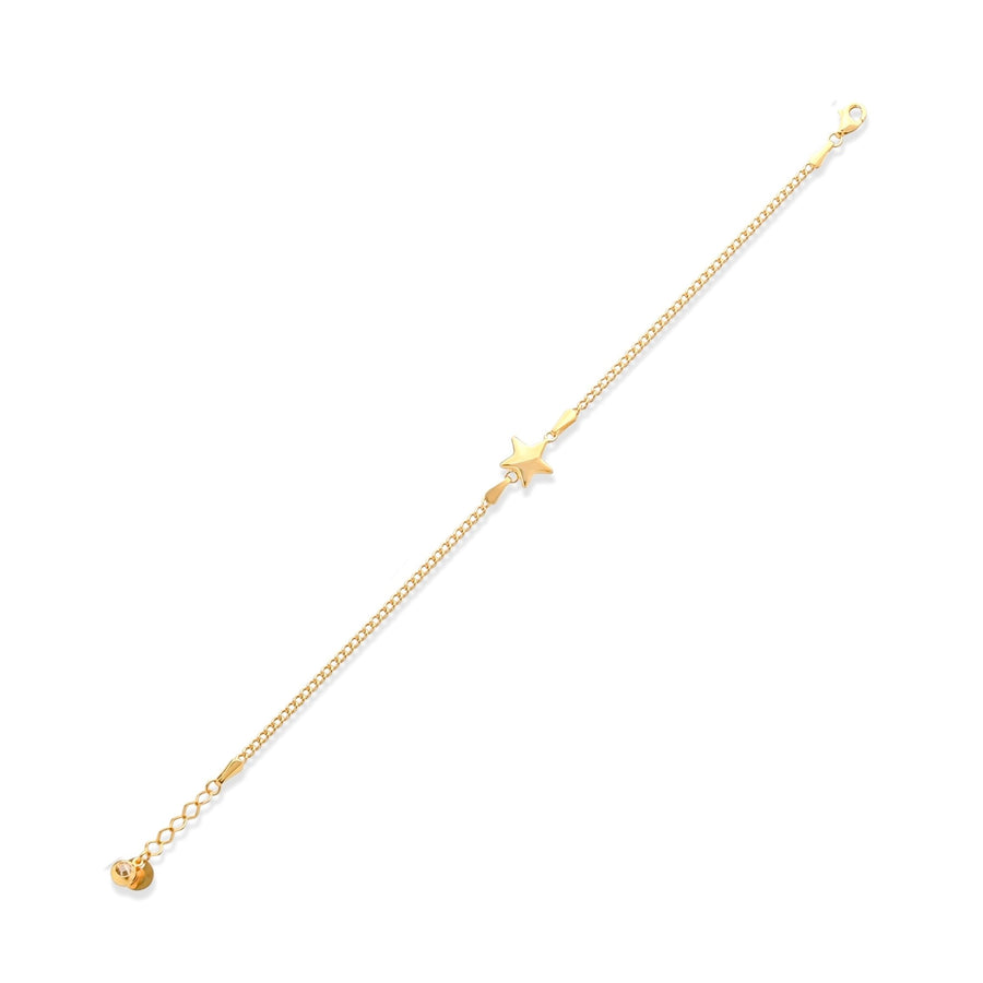 14ct Gold Star Bracelet for Women | Delicate Adjustable Gold Chain | Celestial - Themed Jewellery Gift - Kolié