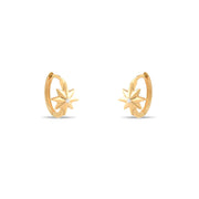 14ct Gold Star Hoop Earrings with Cubic Zirconia, Celestial Jewellery for Women, Dainty Star Earrings, Gift for Her - Kolié