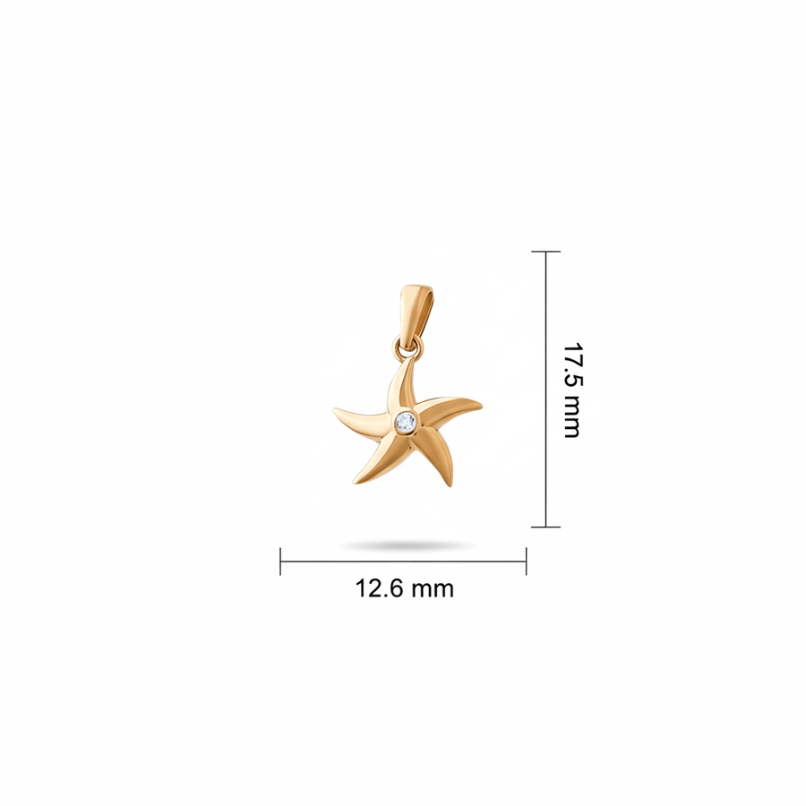 14ct Gold Starfish Pendant – Pendant Only - Kolié Fine Jewellery