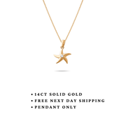 14ct Gold Starfish Pendant – Pendant Only - Kolié Fine Jewellery