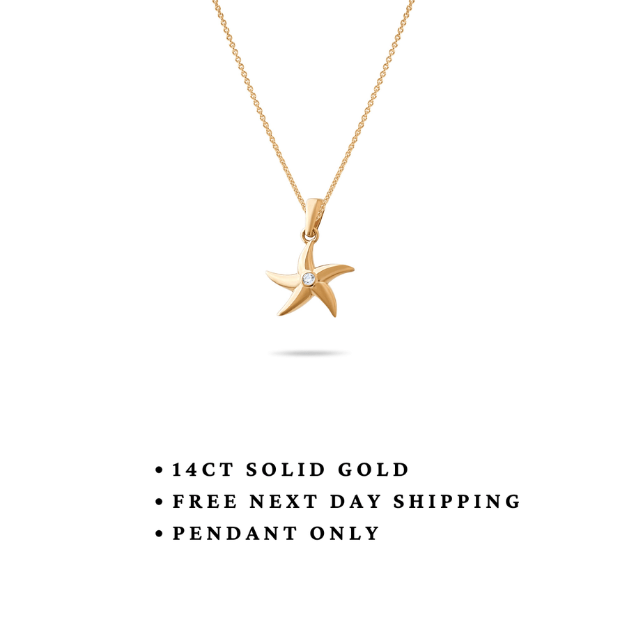 14ct Gold Starfish Pendant – Pendant Only - Kolié Fine Jewellery