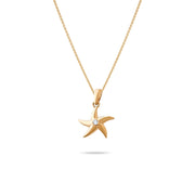 14ct Gold Starfish Pendant with Cubic Zirconia – Nautical Jewellery - Pendant Only - Kolié
