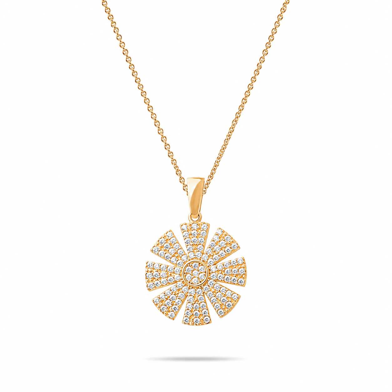 14ct Gold Sunburst Pendant - Pendant Only - Kolié Fine Jewellery