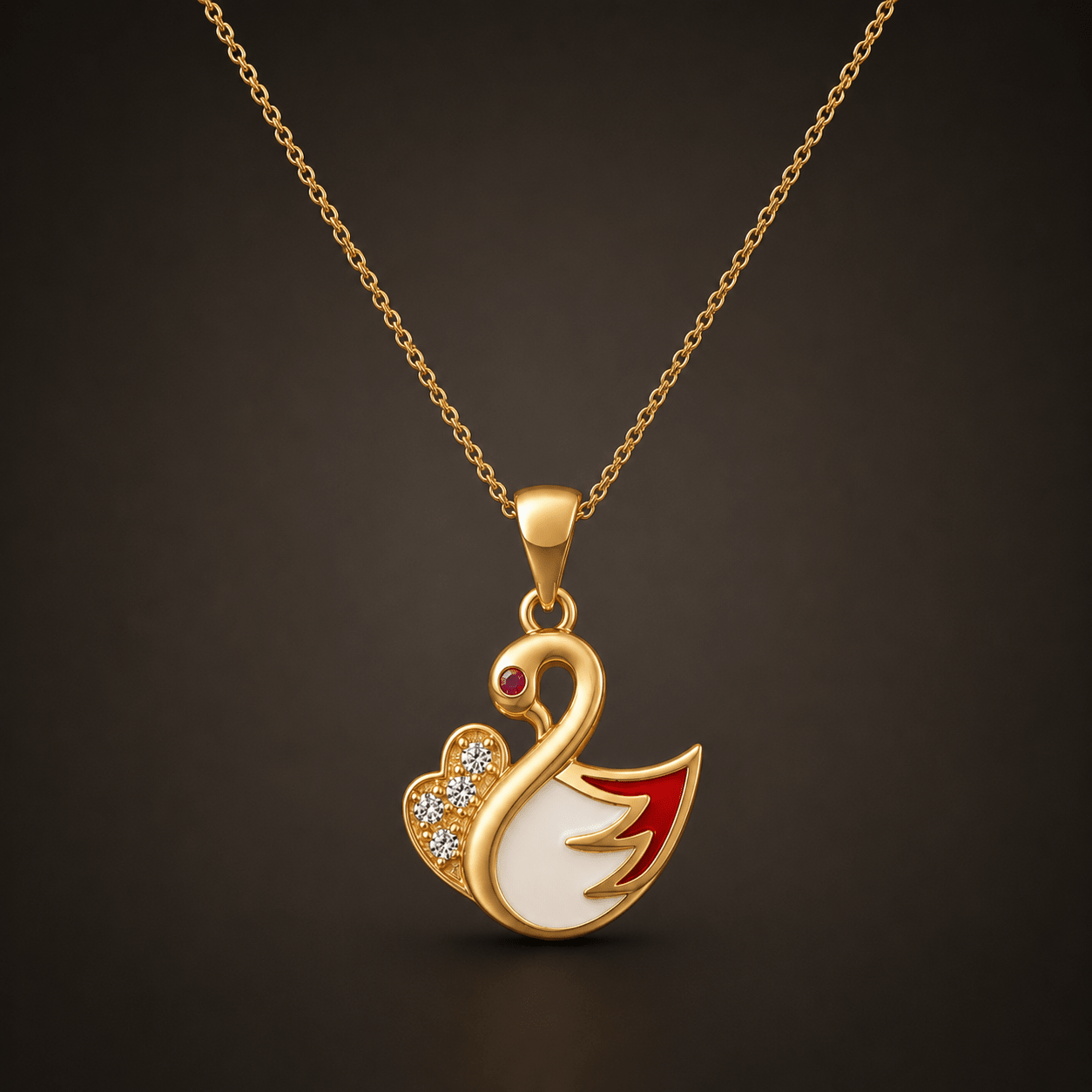 14ct Gold Swan Pendant – Pendant Only - Kolié Fine Jewellery