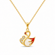 14ct Gold Swan Pendant – Pendant Only - Kolié Fine Jewellery