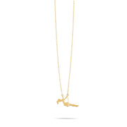 14ct Gold Swinging Girl Necklace | Delicate Gold Pendant for Girls, Children, and Women | Chain Included - Kolié