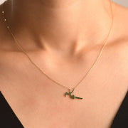 14ct Gold Swinging Girl Necklace | Delicate Gold Pendant for Girls, Children, and Women | Chain Included - Kolié