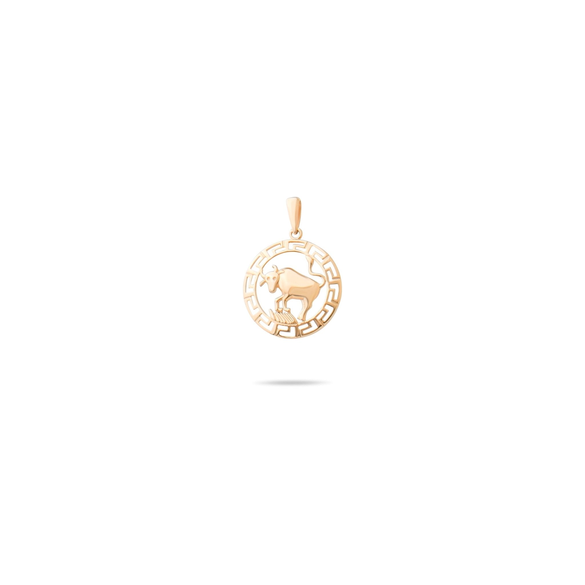 14ct Gold Taurus Zodiac Pendant – Astrology Gift for Women - Pendant Only - Kolié