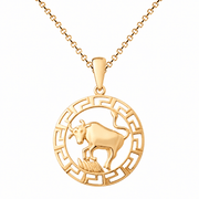 14ct Gold Taurus Zodiac Pendant – Pendant Only - Kolié Fine Jewellery