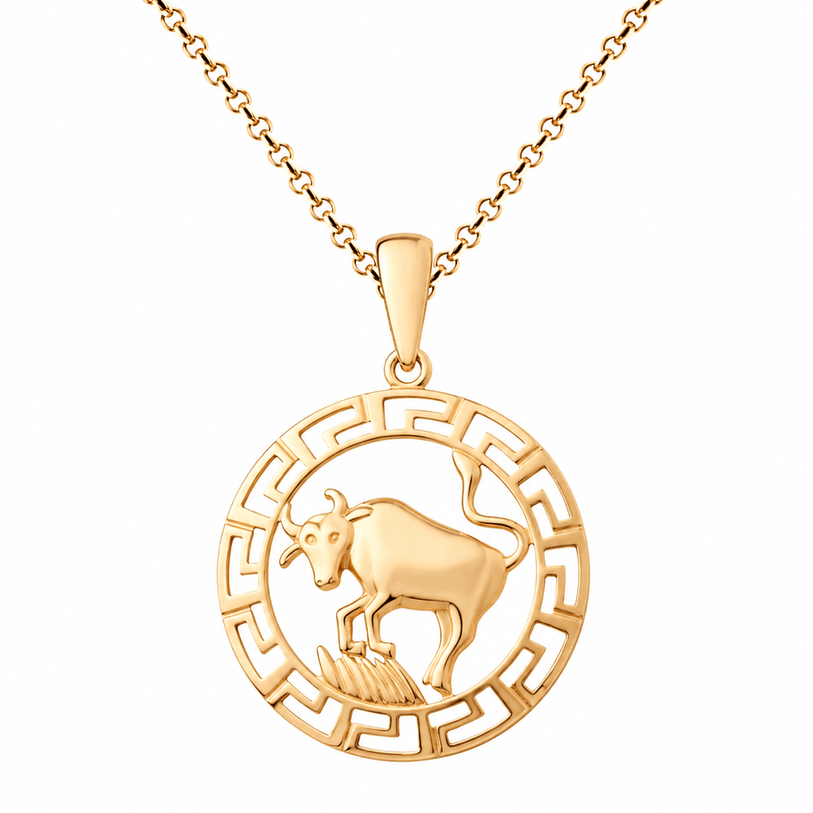 14ct Gold Taurus Zodiac Pendant – Pendant Only - Kolié Fine Jewellery